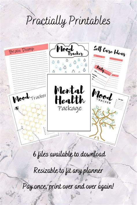 Practical Printables For Any Planner Mental Health Package Includes