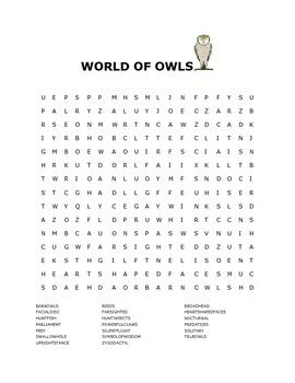 Owl Word Search