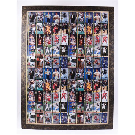 1992 Classic Four Sport LPs Custom Matted Uncut Sheet Of 100 Cards