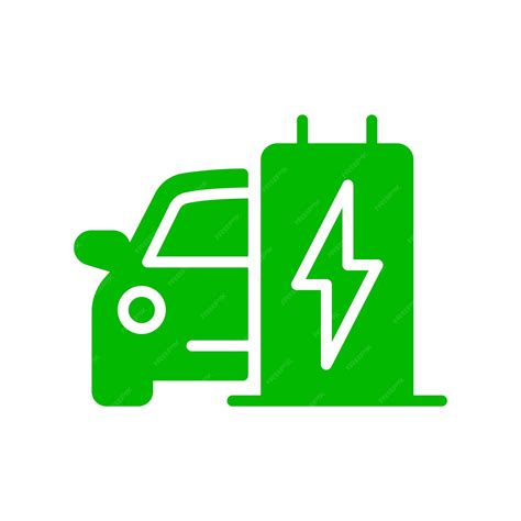 Premium Vector | Electric car charging station icons electric car
