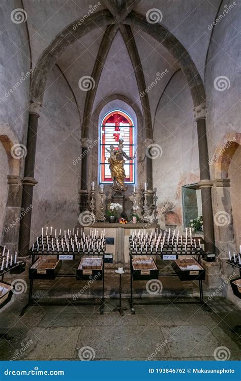 Interior View of the Historic Limburg Cathedral with a View of the ...