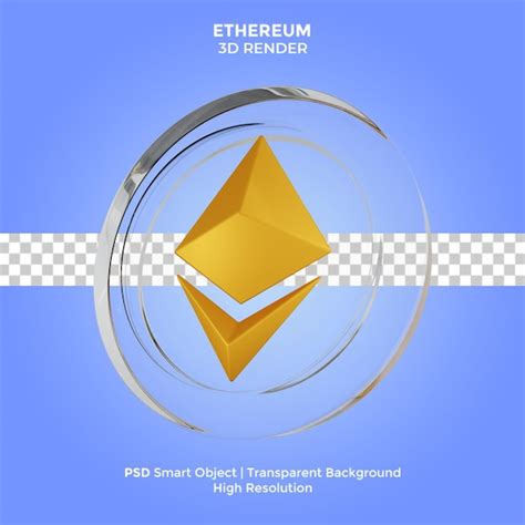 Premium Psd Ethereum 3d Render Illustration Isolated Premium Psd