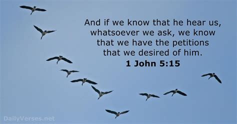 1 John 5:15 - Bible verse (KJV) - DailyVerses.net