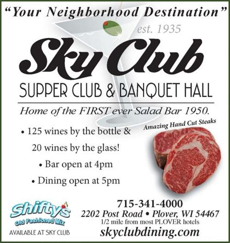 Sky Club Dining, Plover - Stevens Point Wisconsin