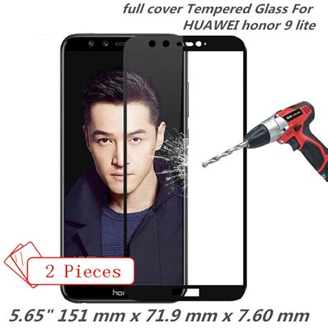 2pcs Full Cover Tempered Glass For HUAWEI Honor 9 Lite 9lite Screen