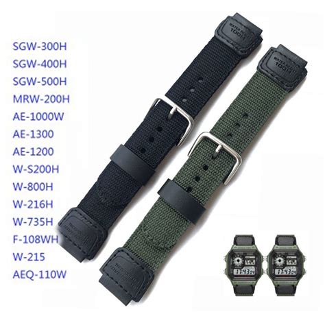 18mm Nylon Watch Band For Casio For G SHOCK AE1200WH 1300 AQ S810W SGW