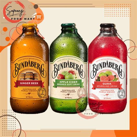 Bundaberg Ginger Beer Guava Sparkling And Apple Cider Drink 375ml