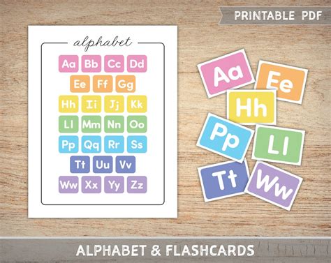 Printable Alphabet Chart and Flashcards Study Guide and Activity for ...