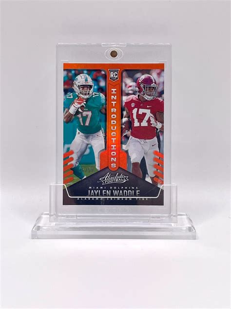 Jaylen Waddle Panini Absolute Introductions RARE 50 ORANGE PARALLEL