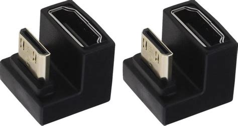 Mini Hdmi Naar Hdmi Vrouwelijke Up Hoek Adapter U Vorm 2 Stuks