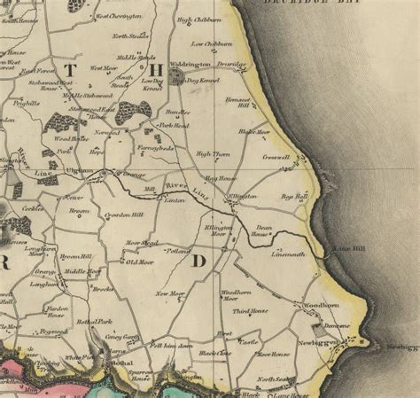 Fryers Map Of Northumberland