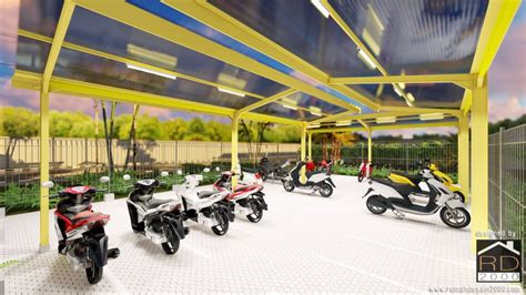 Desain Parkir Motor Minimalis Homecare24