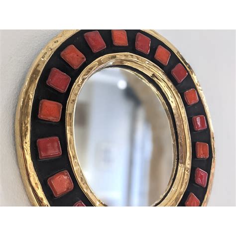 Miroir Vintage Soleil En C Ramique Maill E De Mith Espelt