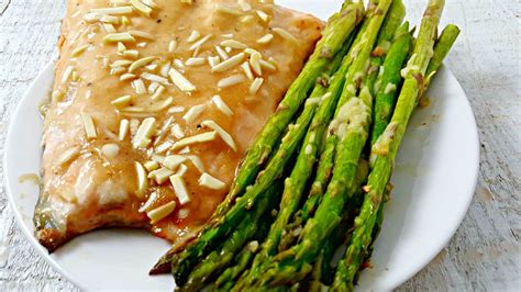 Honey Dijon Almond Salmon and Asparagus (20 min) • Zona Cooks