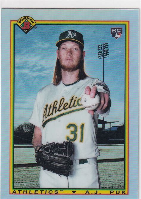 Bowman Chrome Rc A J Puk Oakland Athletics Rookie Inserts Z B