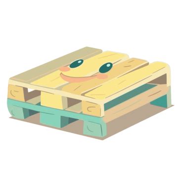 Pallet Clipart Smiling Wooden Pallet In Flat Cartoon Vector Pallet