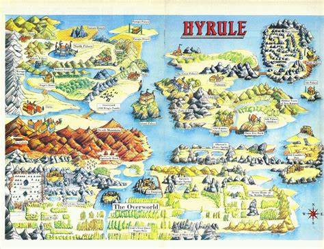 Combined Hyrule map of 8-bit Zelda games : gaming