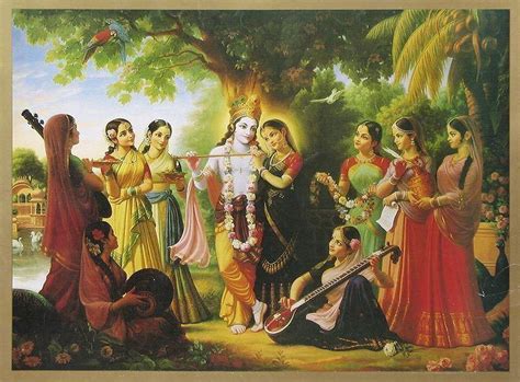 Krishna And The Gopis Painting at PaintingValley.com | Explore ...