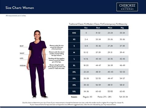 Cherokee Size Chart