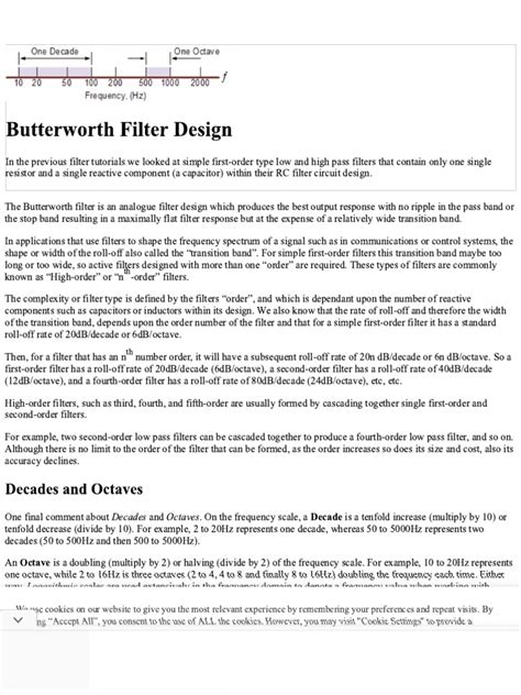 Butterworth Filter Design With A Low Pass Butterworth | PDF