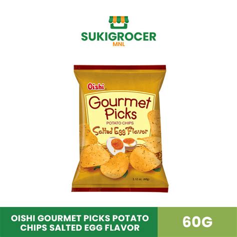 Oishi Gourmet Picks Potato Chips Salted Egg Flavor G Lazada Ph