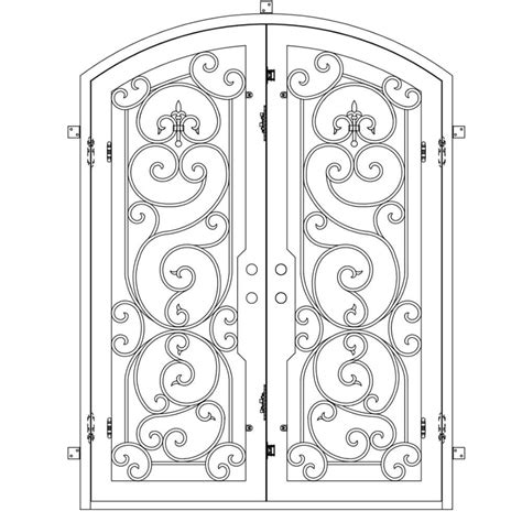 Hills Double Arch Special Order Iron Entry Doors Iron Doors Wrought Iron Doors