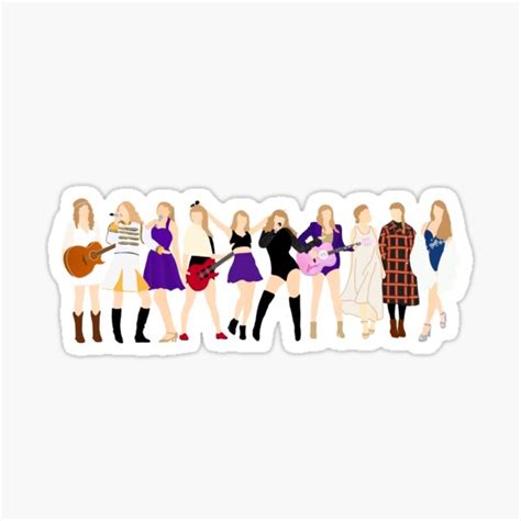 Taylor Swift Tour Eras Including Midnights Sticker For Sale By