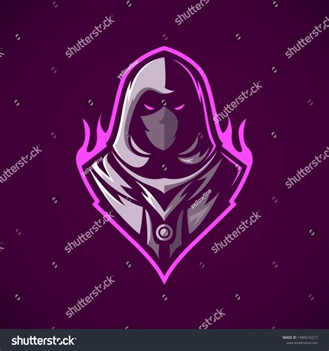 Fire Assassin Mascot Vector Logo Illustration Stock Vector Royalty Free 1485616277 Shutterstock