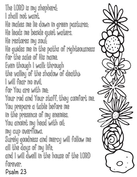 Free Psalm 23 Coloring Pages — Stevie Doodles