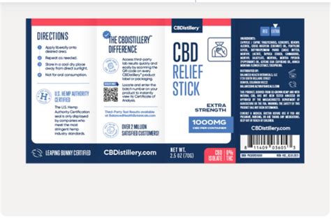 Cbdistillery Cbd Relief Stick 500mg