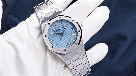 Audemars Piguet Royal Oak White Gold Ice Blue Baguette Dial 41mm