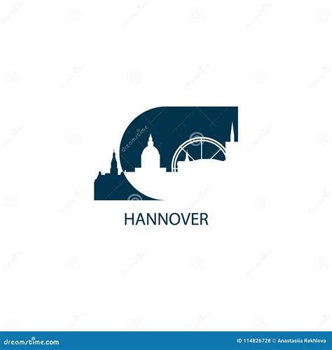 Hannover City Skyline Silhouette Vector Logo Illustration | CartoonDealer.com #114826730