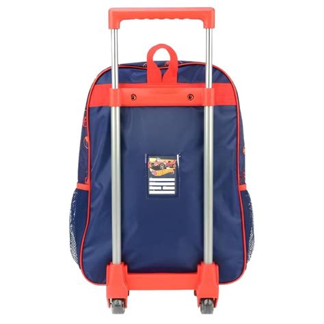 Mochila Rodinha Luxcel Hot Wheels Azul