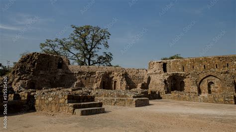 Picture of The Feroz Shah Kotla or Kotla was a fortress built circa 1354 by Feroz Shah Tughlaq ...