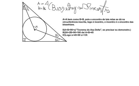 Na Figura O é O Centro Da Circunferência Inscrita No Triângulo