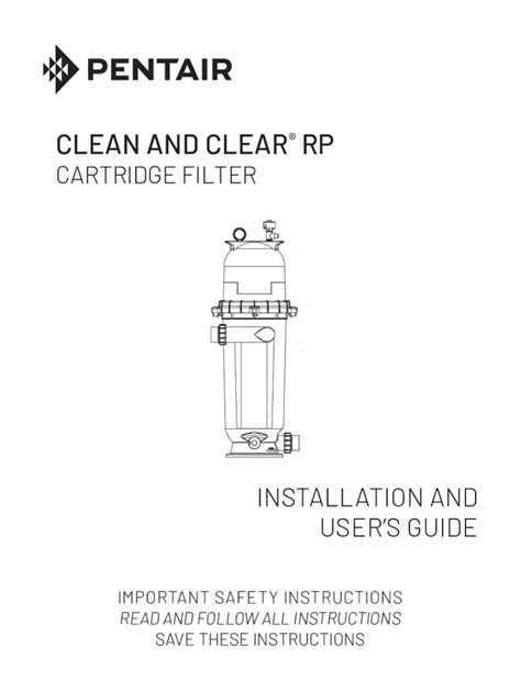 Fillable Online Pentair Clean And Clear Plus Installation And User