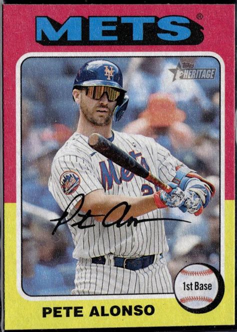 Pete Alonso Flip Stock Prices Topps Heritage Baseball Cards