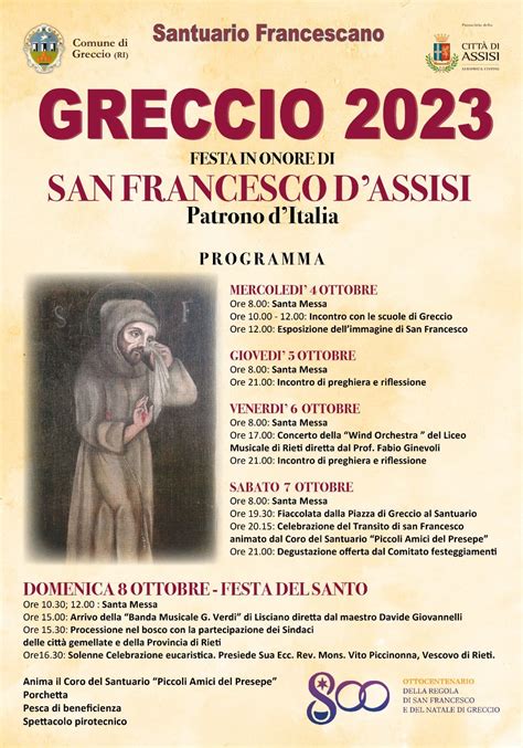 Festa Di San Francesco DAssisi A Greccio VisitLazio