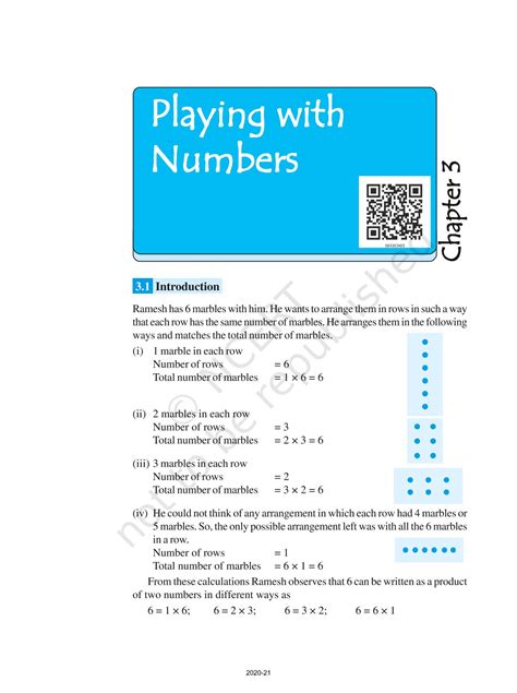 Playing With Numbers Ncert Book Of Class Mathematics