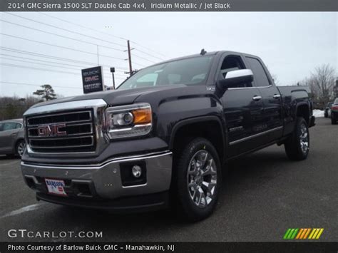 Iridium Metallic 2014 Gmc Sierra 1500 Slt Double Cab 4x4 Jet Black