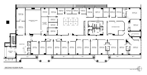 Office Floor Plan with Multiple Levels