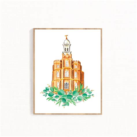 Logan Utah Watercolor Temple, LDS Temple Digital Download - Etsy