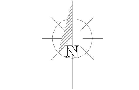 North Direction Showing Symbol Block Cad Drawing Details Dwg File Cadbull