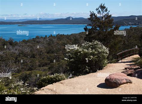 Wineglass Bay In Freycinet National Park In Tasmaniaaustralia Stock