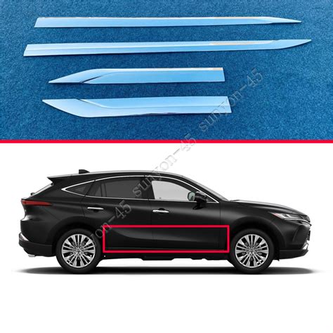 For Toyota Venza Abs Chrome Body Door Side Molding Cover Trim Pcs