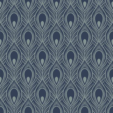 Peacock Feather Wallpaper | Available in Blue, Grey & More | Bobbi Beck ...