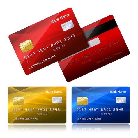 Free Vector Realistic Credit Card With Security Chip