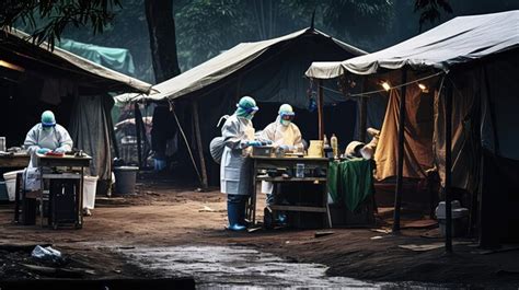 Premium Ai Image African Village Ebola Outbreak Medical Teams Respond