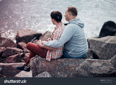 Two Gay Man Looking Sea Stock Photo 475386775 Shutterstock