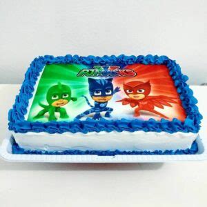 Bolo Pj Masks Quadrado - Bolo PJ Masks – 90 Ideias Criativas para Festas!【2026】